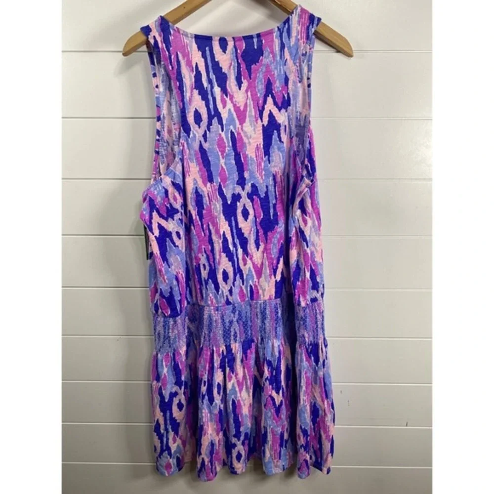 Lilly‎ Pulitzer Womens Tideline Dress XL NWT Amethyst Cotton Resortwear Beach